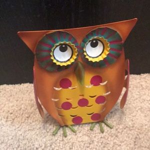 Owl tea light candle holder